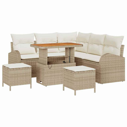 Garten-Sofa-Set 8 pcs Beige und Creme 90 x 55 x 71 cm