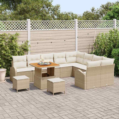 Garten-Sofa-Set 12 pcs Beige und Creme 80 x 80 x 71 cm