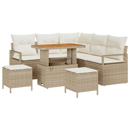 Garten-Sofa-Set 8 pcs Beige und Creme 90 x 55 x 71 cm