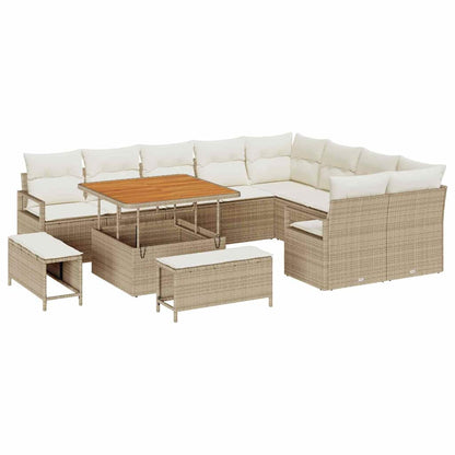 Garten-Sofa-Set 12 pcs Beige und Creme 100 x 100 x 71 cm