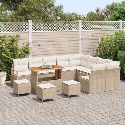 Garten-Sofa-Set 13 pcs Beige und Creme 110 x 55 x 71 cm