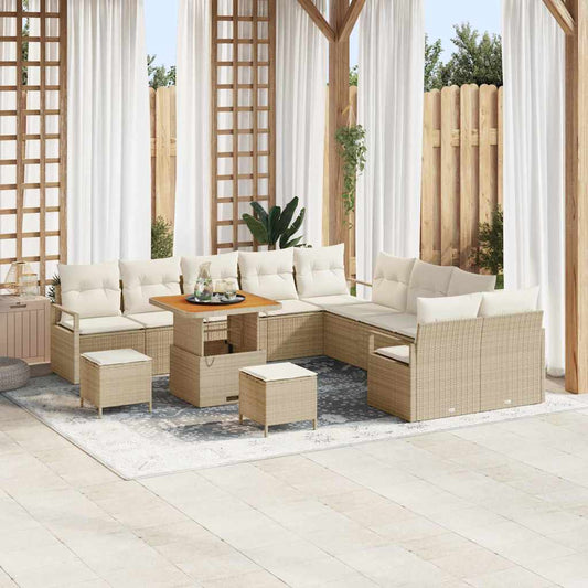 Garten-Sofa-Set 13 pcs Beige und Creme 80 x 80 x 71 cm