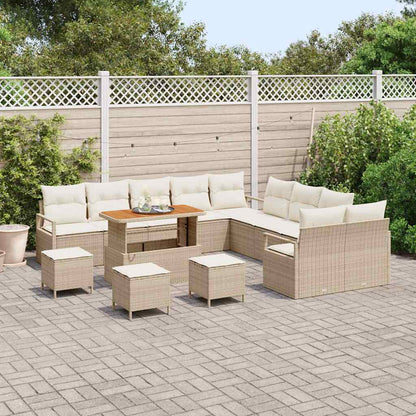 Garten-Sofa-Set 14 pcs Beige und Creme 110 x 55 x 71 cm