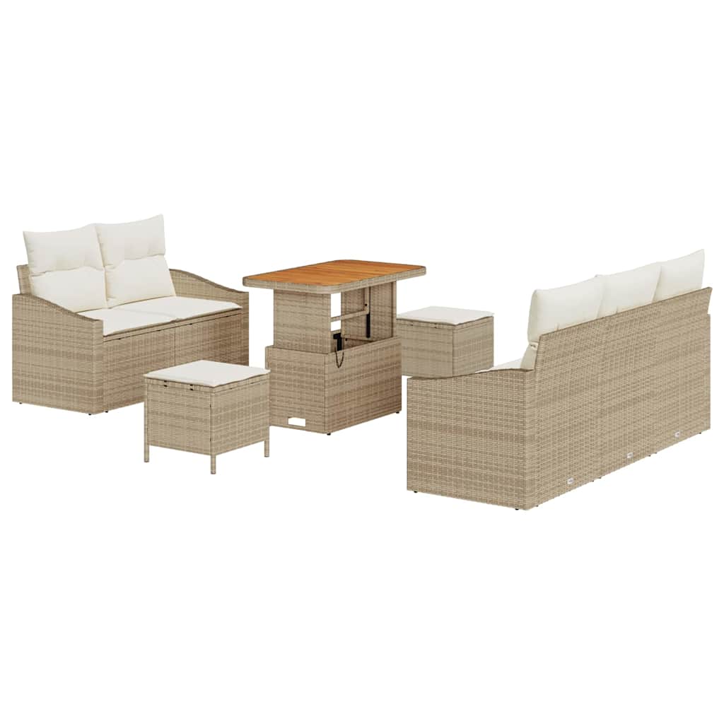 Garten-Sofa-Set 8 pcs Beige und Creme 90 x 55 x 71 cm