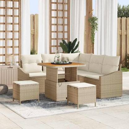 Garten-Sofa-Set 8 pcs Beige und Creme 80 x 80 x 71 cm