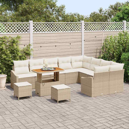 Garten-Sofa-Set 12 pcs Beige und Creme 90 x 55 x 71 cm