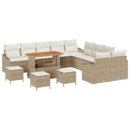 Garten-Sofa-Set 13 pcs Beige und Creme 100 x 100 x 71 cm