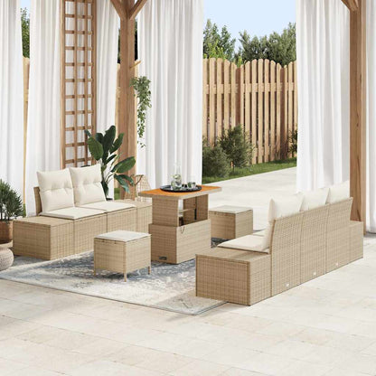Garten-Sofa-Set 8 pcs Beige und Creme 90 x 55 x 71 cm