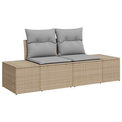 Garten-Sofa-Set 10 pcs Beige und Hellgrau 80 x 80 x 71 cm