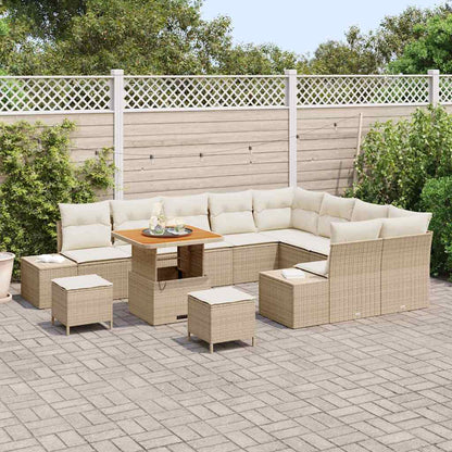 Garten-Sofa-Set 12 pcs Beige und Creme 80 x 80 x 71 cm