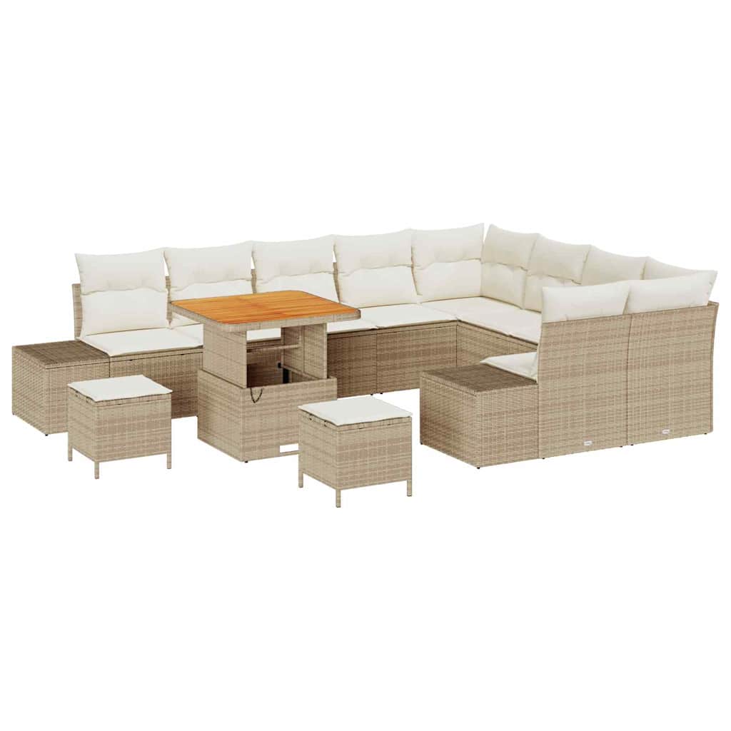 Garten-Sofa-Set 12 pcs Beige und Creme 80 x 80 x 71 cm