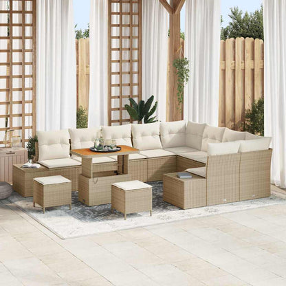 Garten-Sofa-Set 12 pcs Beige und Creme 90 x 55 x 71 cm