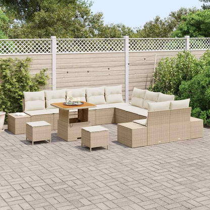 Garten-Sofa-Set 13 pcs Beige und Creme 80 x 80 x 71 cm