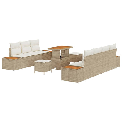 Garten-Sofa-Set 10 pcs Beige und Creme 90 x 55 x 71 cm