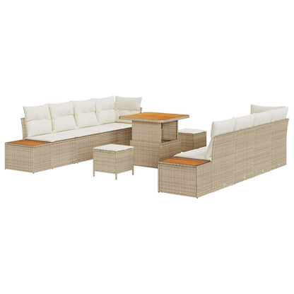 Garten-Sofa-Set 11 pcs Beige und Creme 80 x 80 x 71 cm
