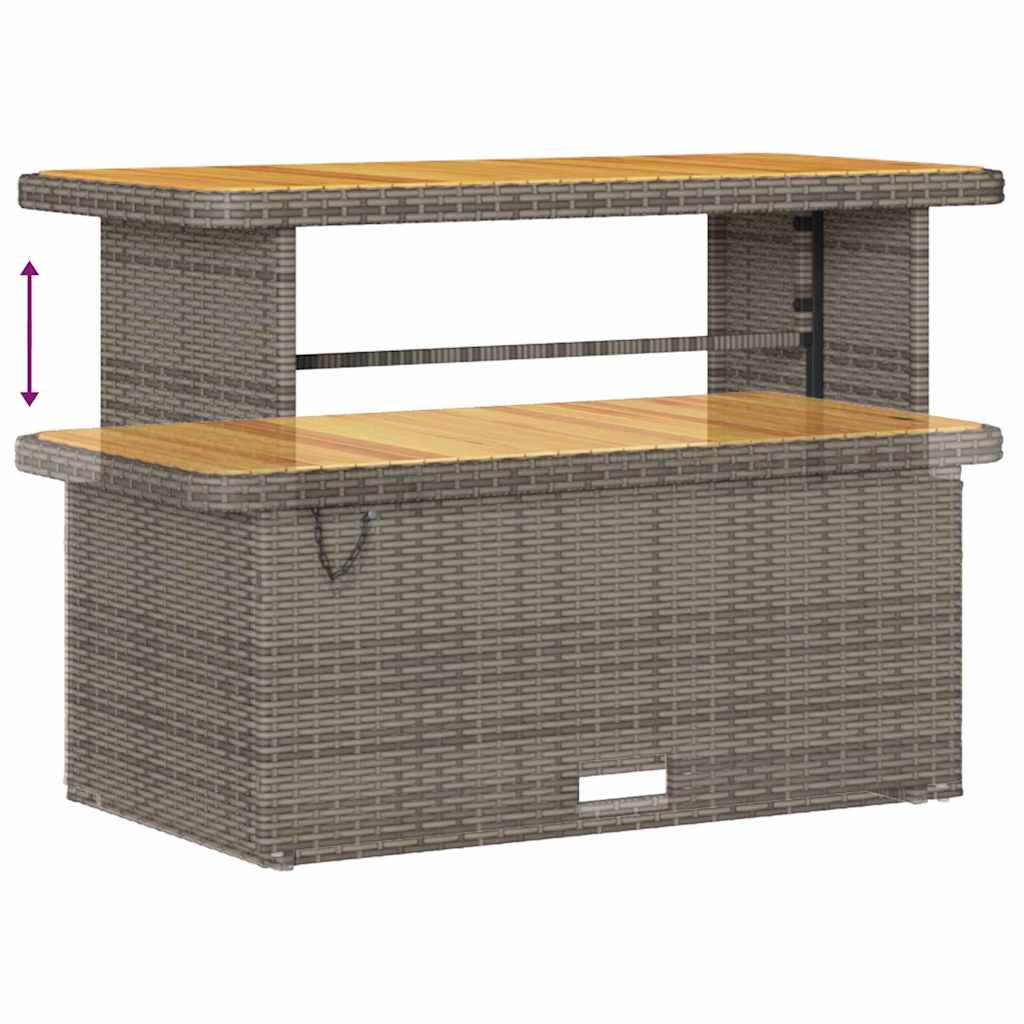 Garten-Sofa-Set mit Kissen mit Speicher 13 pcs Grau Poly Rattan