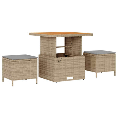 Garten-Sofa-Set 11 pcs Beige, Hellgrau 80 x 80 x 71 cm