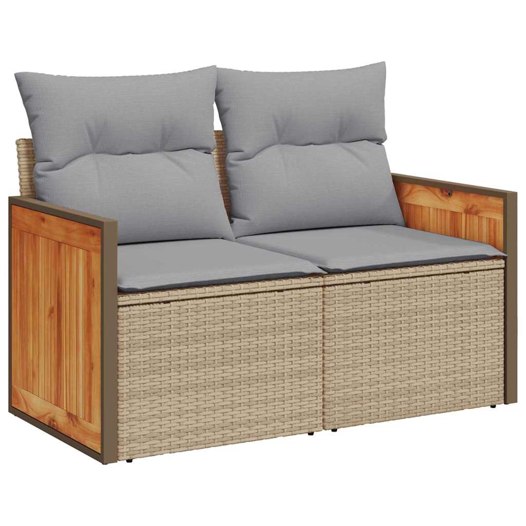 Garten-Sofa-Set 11 pcs Beige, Hellgrau 80 x 80 x 71 cm