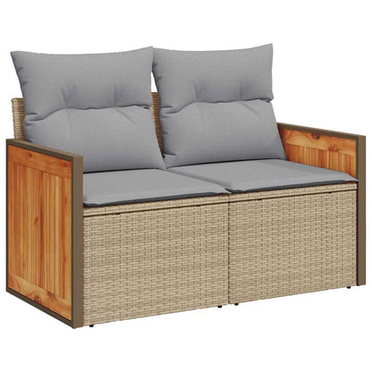 Garten-Sofa-Set 11 pcs Beige, Hellgrau 80 x 80 x 71 cm