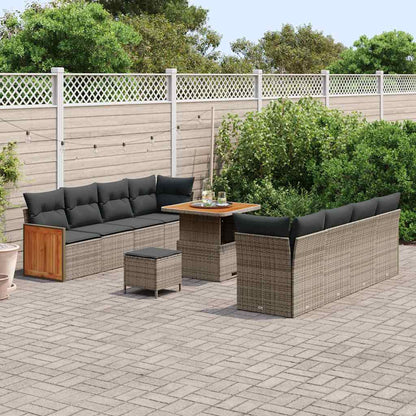 Garten-Sofa-Set 11 pcs Grau, Dunkelgrau 80 x 80 x 71 cm