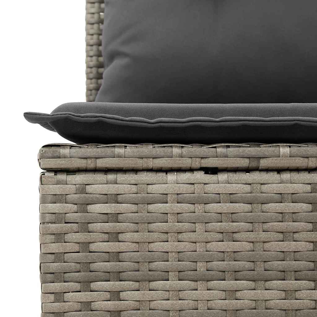 Garten-Sofa-Set 11 pcs Grau 90 x 55 x 71 cm Poly-Rattan