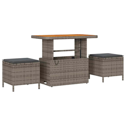 Garten-Sofa-Set 11 pcs Grau 90 x 55 x 71 cm Poly-Rattan