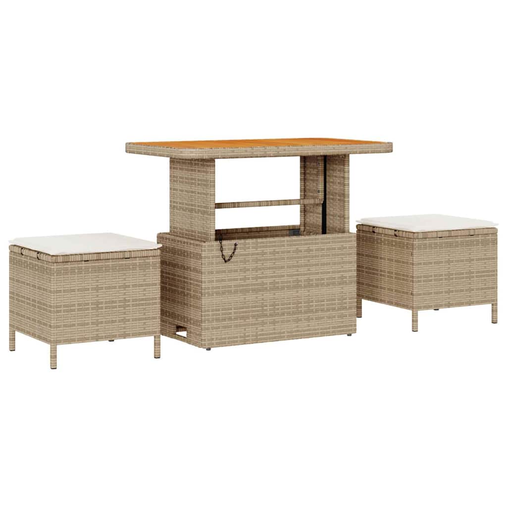 Garten-Sofa-Set 10 pcs Beige 90 x 55 x 71 cm Poly-Rattan