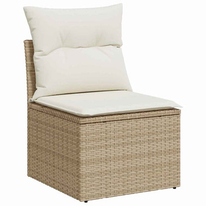 Garten-Sofa-Set 10 pcs Beige 90 x 55 x 71 cm Poly-Rattan