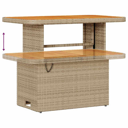 Garten-Sofa-Set 10 pcs Beige 90 x 55 x 71 cm Poly-Rattan