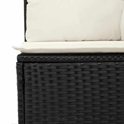 Garten-Sofa-Set 8 pcs Schwarz, Creme 100 x 100 x 71 cm