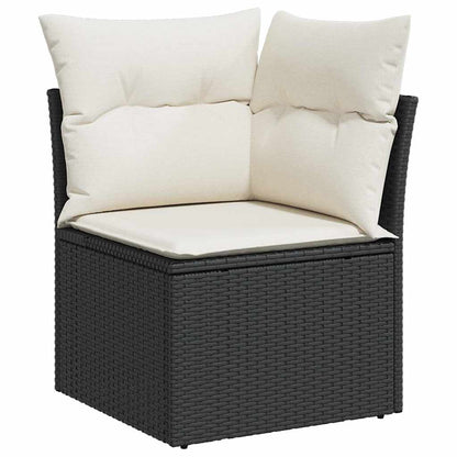 Garten-Sofa-Set 8 pcs Schwarz, Creme 100 x 100 x 71 cm