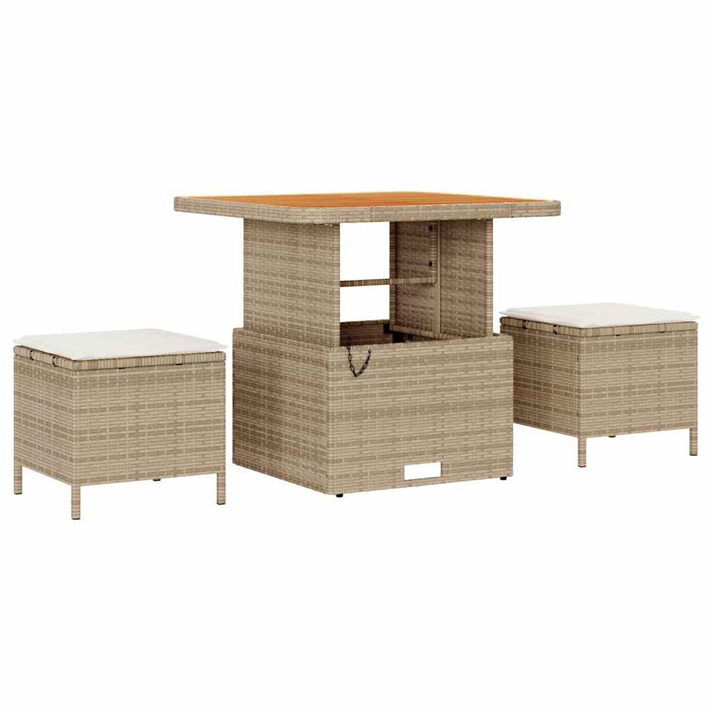 Garten-Sofa-Set 8 pcs Beige, Creme 80 x 80 x 71 cm Poly-Rattan