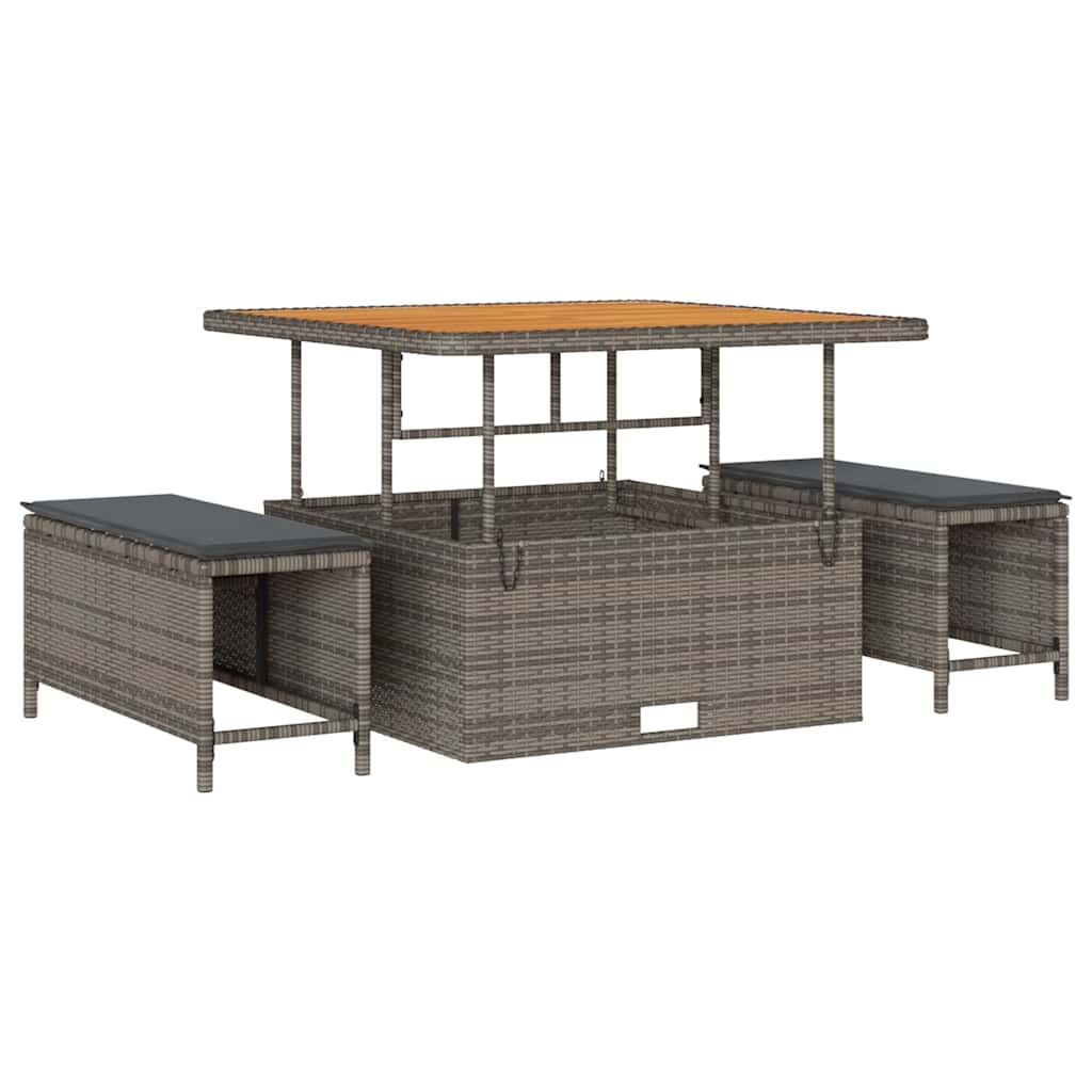 Garten-Sofa-Set 12 pcs Grau, Dunkelgrau 100 x 100 x 71 cm