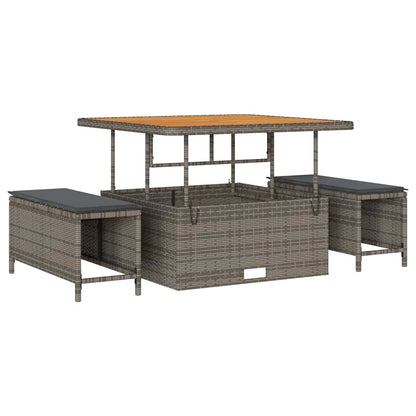 Garten-Sofa-Set 12 pcs Grau, Dunkelgrau 100 x 100 x 71 cm