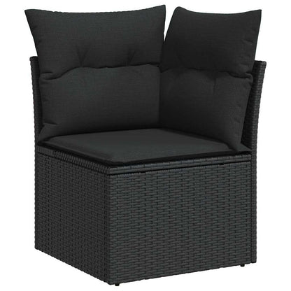 Garten-Sofa-Set 12 pcs Schwarz 80 x 80 x 71 cm Poly-Rattan