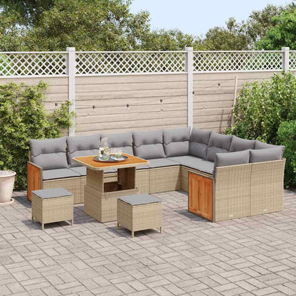 Garten-Sofa-Set 12 pcs Beige, Hellgrau 80 x 80 x 71 cm