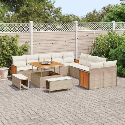 Garten-Sofa-Set 13 pcs Beige und Creme 100 x 100 x 71 cm