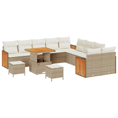 Garten-Sofa-Set 13 pcs Beige und Creme 80 x 80 x 71 cm
