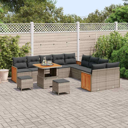 Garten-Sofa-Set 13 pcs Grau, Dunkelgrau 80 x 80 x 71 cm