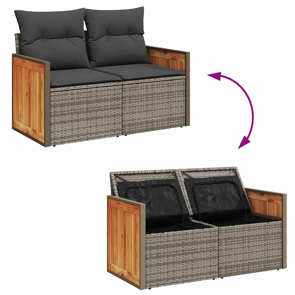 Garten-Sofa-Set 13 pcs Grau, Dunkelgrau 80 x 80 x 71 cm
