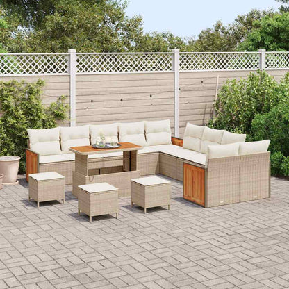 Garten-Sofa-Set 14 pcs Beige, Creme 110 x 55 x 71 cm