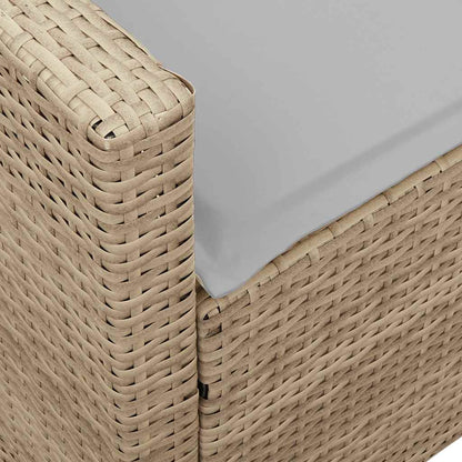 Havesofa med puder Beige polyrattan