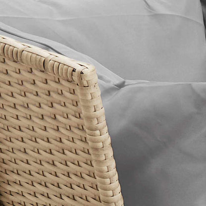 Havesofa med puder Beige polyrattan
