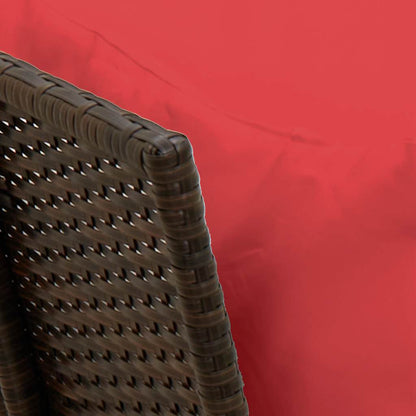 Havesofa med puder Brun polyrattan