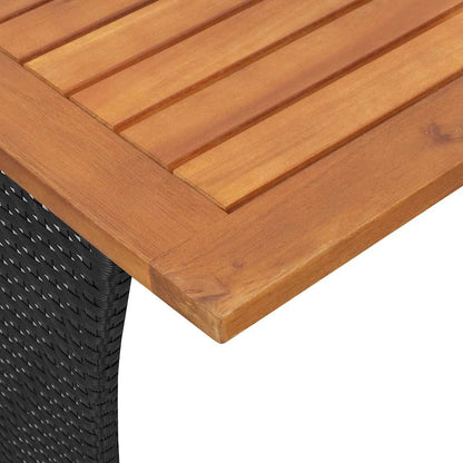 5-delt sæt Havesofasæt med puder Sort polyrattan