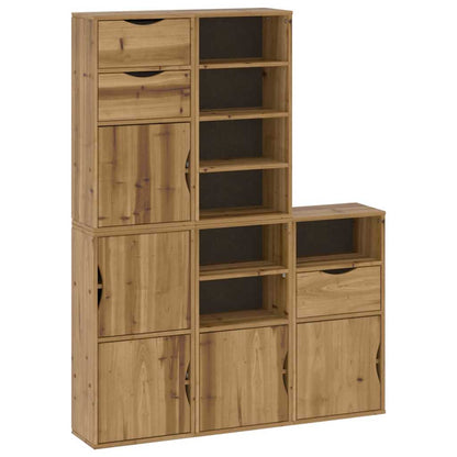 Sideskabe 5 stk ODDA 40x24x79 cm massiv fyrretræ
