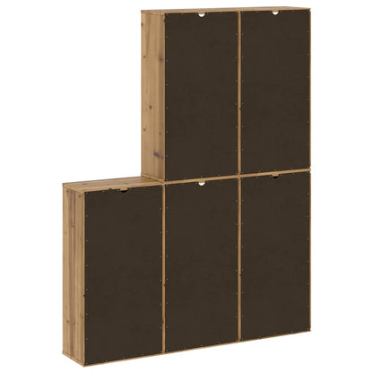 Sideskabe 5 stk ODDA 40x24x79 cm massiv fyrretræ