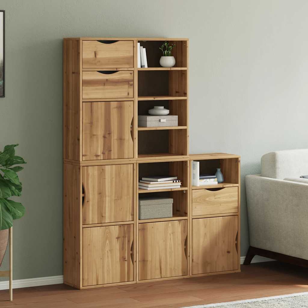 Sideskabe 5 stk ODDA 40x24x79 cm massiv fyrretræ