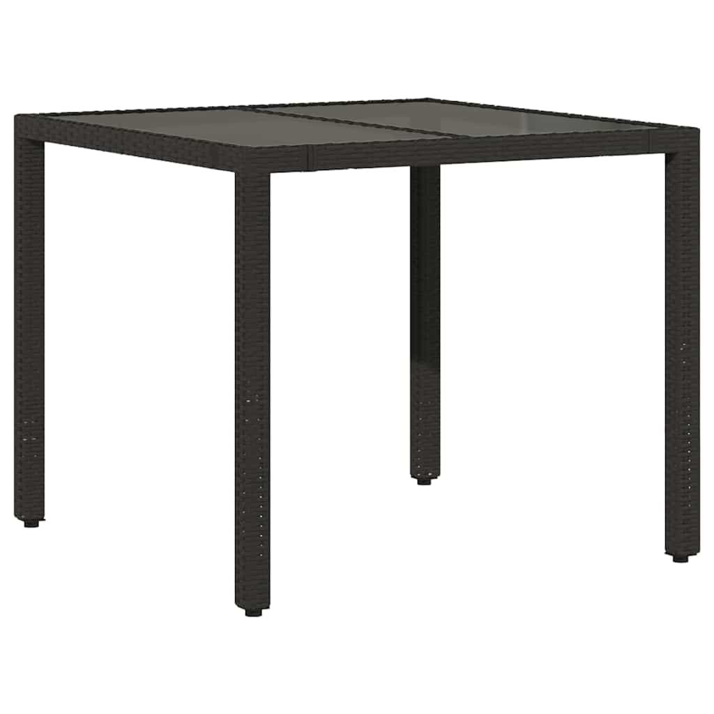 Garten Essgruppe 3 pcs Schwarz 90 x 90 x 75 cm Poly-Rattan