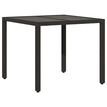 Garten Essgruppe 3 pcs Schwarz 90 x 90 x 75 cm Poly-Rattan